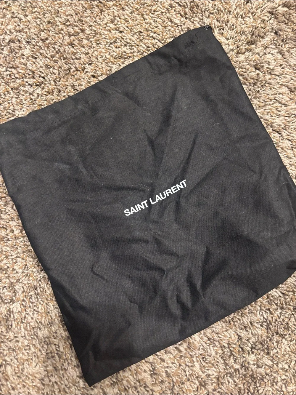 Saint Laurent Black Quilted Chain Crossbody Wallet